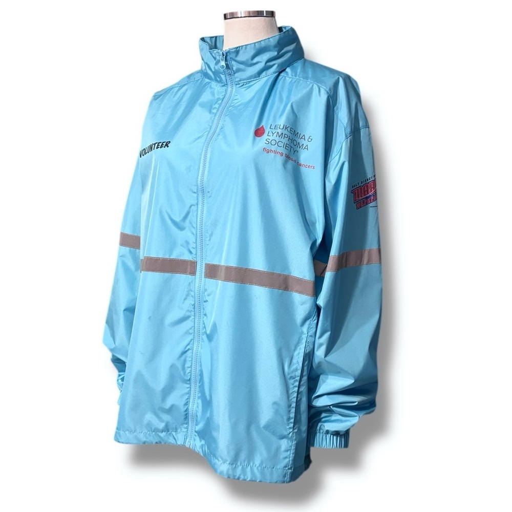 DISNEY Lightweight Blue Windbreaker 2017 WDW Marathon Weekend Volunteer Uniform